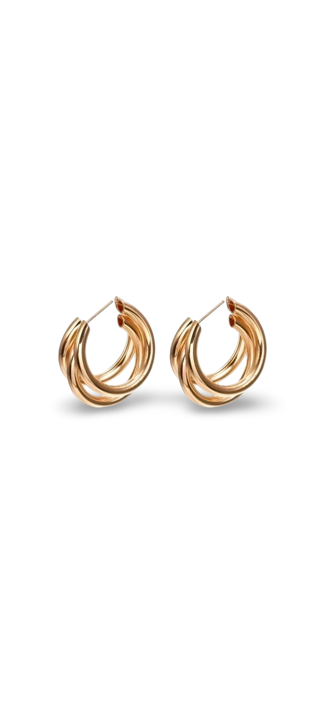 Triple Stack Hoops - Gold