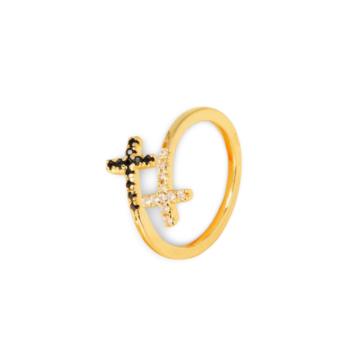 Yin & Yang Cross Ring
