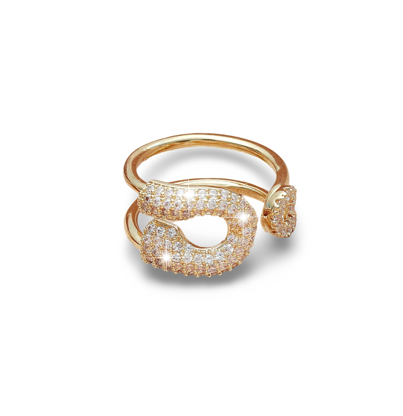 CZ Paper Clip Ring