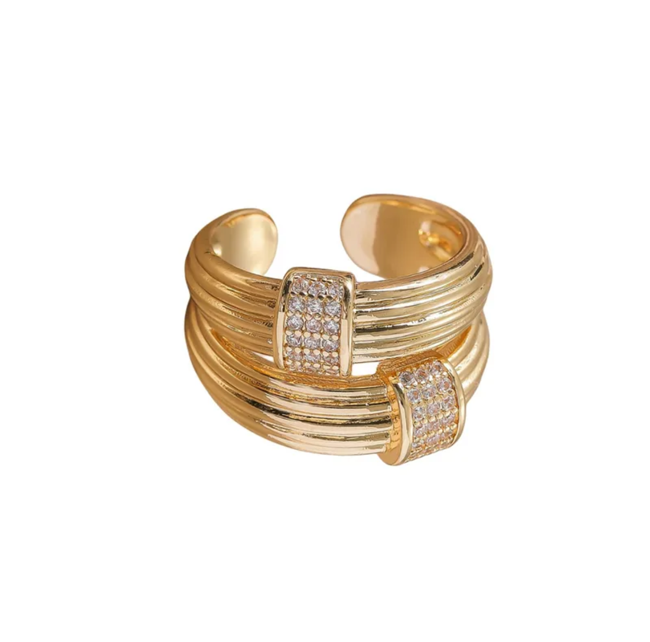 Double Stack Ring - Gold