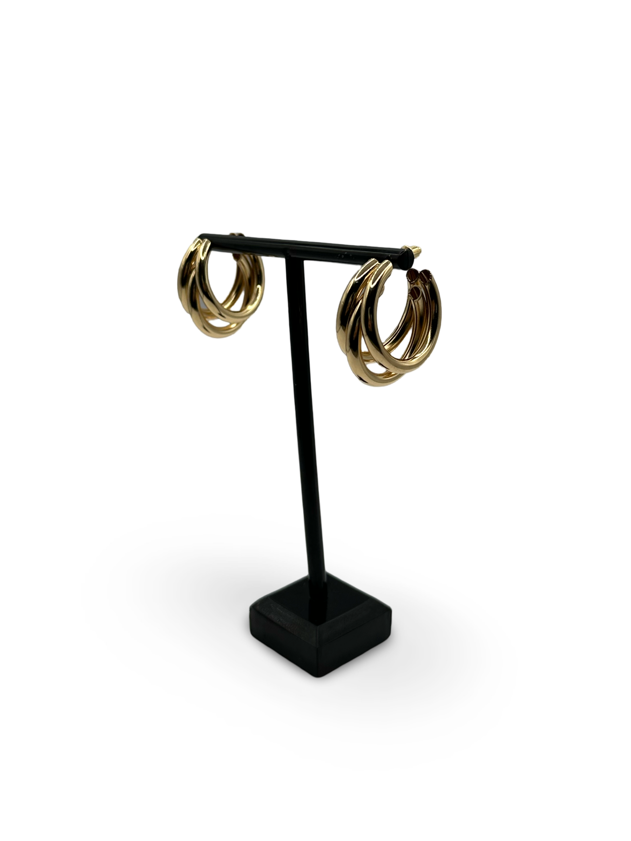 Triple Stack Hoops - Gold