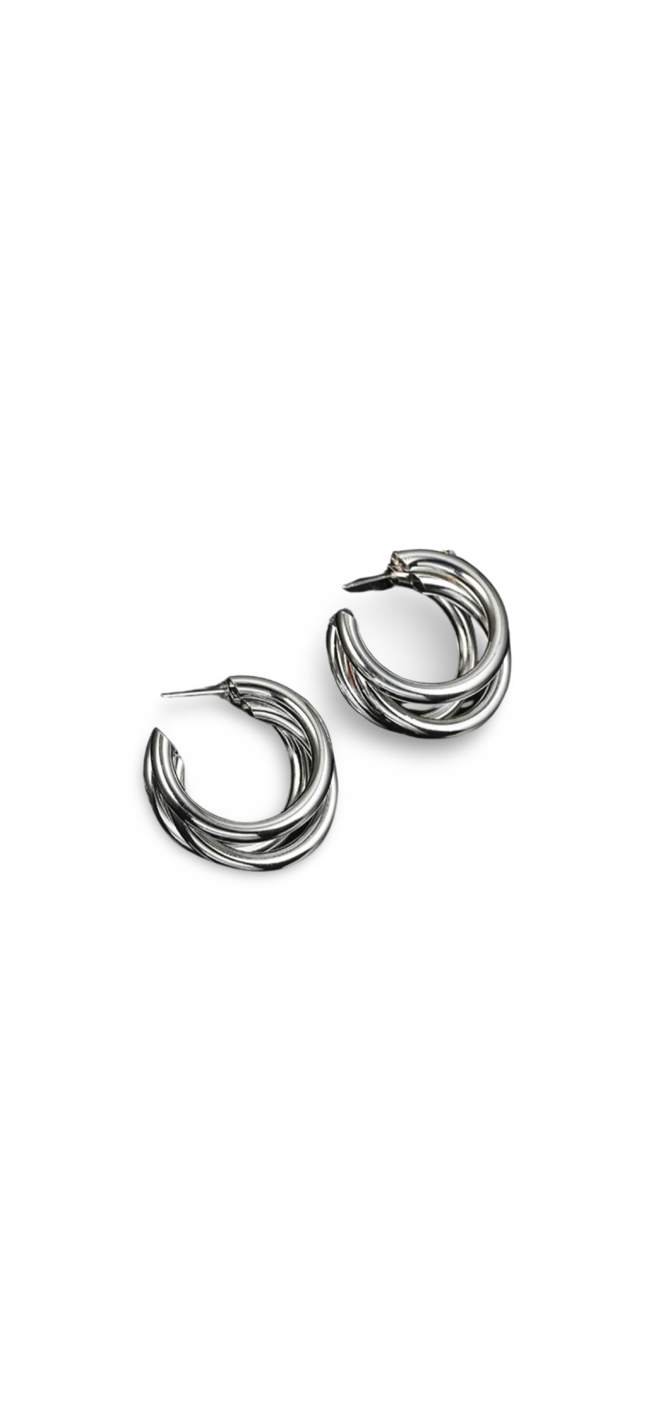 Triple Stack Hoops - Silver