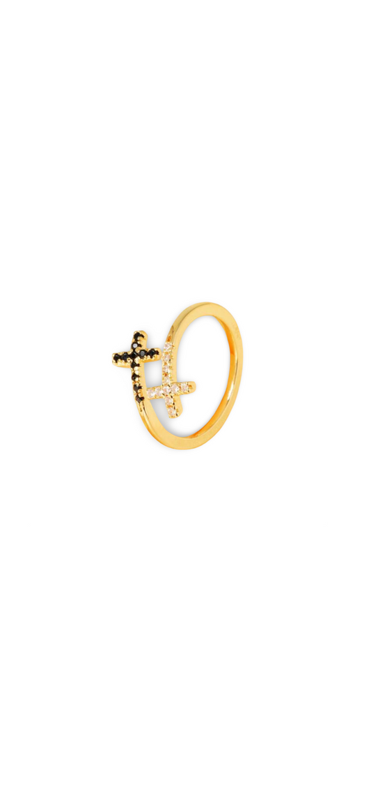 Yin & Yang Cross Ring
