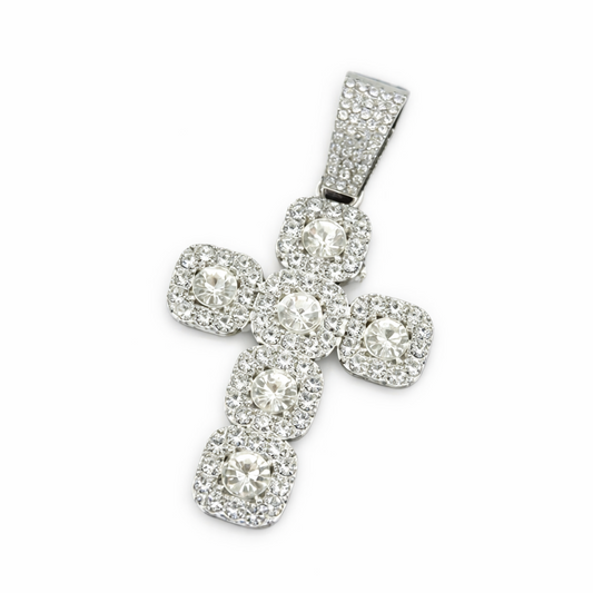 Jumbo Bubble Cross - Silver