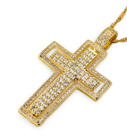 Icy Cross Necklace