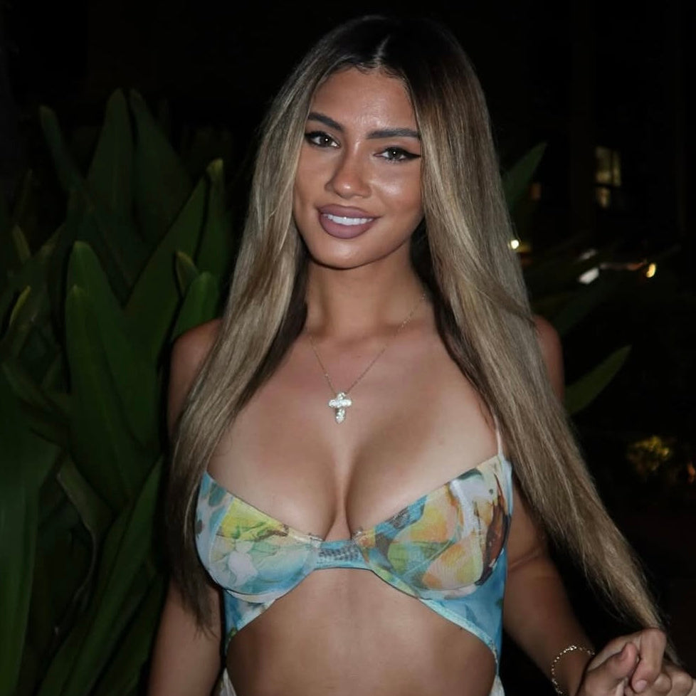 Iced Bubble Cross Necklace