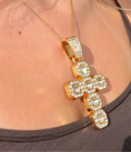 Load image into Gallery viewer, Jumbo Bubble Cross Necklace - Gold
